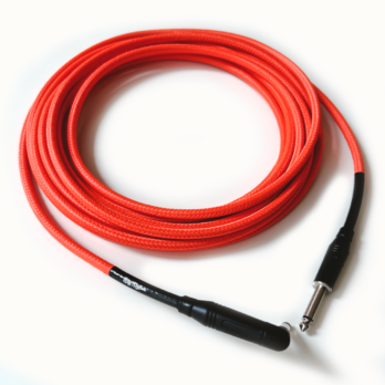 Fluo Orange // Textile cable Straight silent plugs